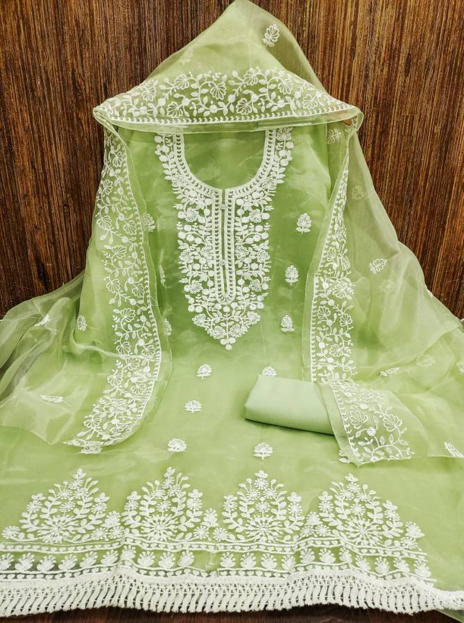 Ds By Designer Suit Organza Silk Non Catalog Dress Material Wholesale Price In Surat
